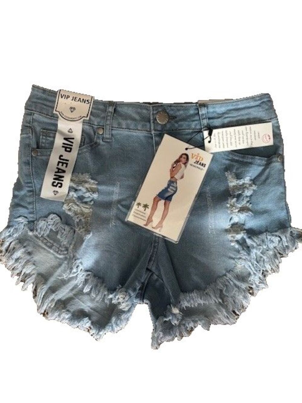 VIP Jeans Stretch Denim Bootie Cut-off Shorts Sz 5/6 NWT